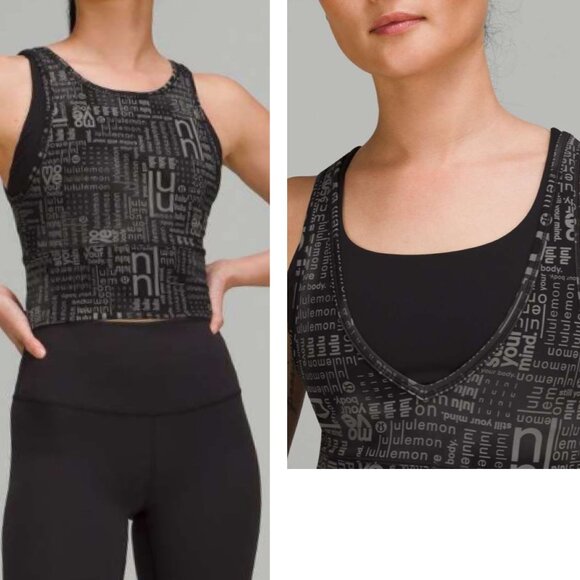 2-ways to wear Lululemon Power Pivot Everlux Tank Top - Picture 1 of 10